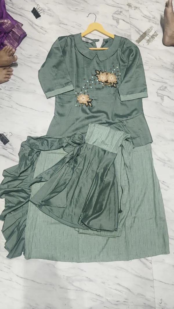 Sage_Green_Silk_Floral_Embroidered_Peplum_Top_For_Women