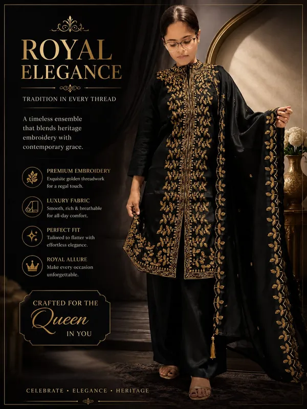 Black_Satin_Straight_Embroidered_Kurta_Palazzo_Set_For_Women