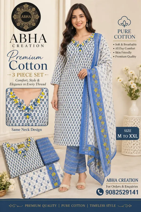 Blue_Cotton_Straight_Printed_3_Piece_Kurta_Set_For_Women