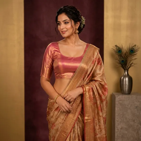 Pink_Silk_Body_Hugging_Round_Neck_Saree_Blouse_For_Women