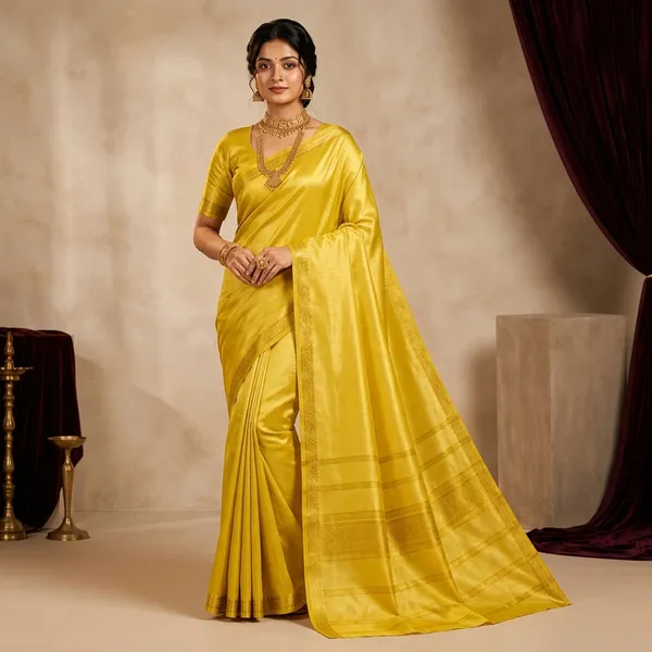 Yellow_Silk_Blend_Woven_Traditional_Saree_For_Women