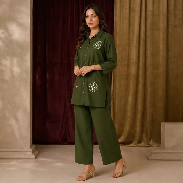 Green_Cotton_Mirror_Embroidered_Shirt_Palazzo_Co_Ord_Set_For_Women