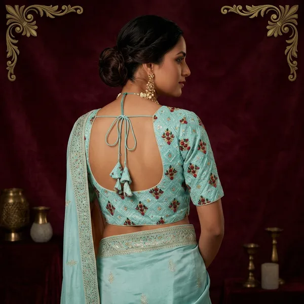 Brown_Cotton_Ikat_Print_Fitted_Blouse_For_Women