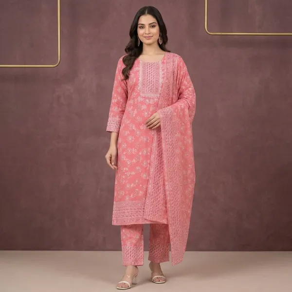 Pink_Cotton_Straight_Floral_Print_Kurta_Set_With_Dupatta_For_Women