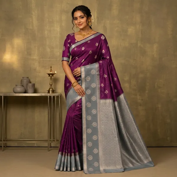 Purple_Silk_Zari_Woven_Banarasi_Saree_For_Women