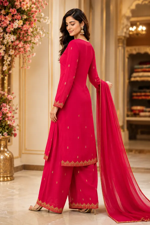 Pink_Georgette_Embroidered_Straight_Kurta_Palazzo_Dupatta_Set_For_Women