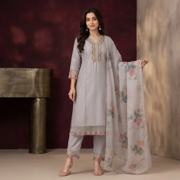 Grey_Silk_Embroidered_Straight_Kurta_Set_With_Dupatta_For_Women