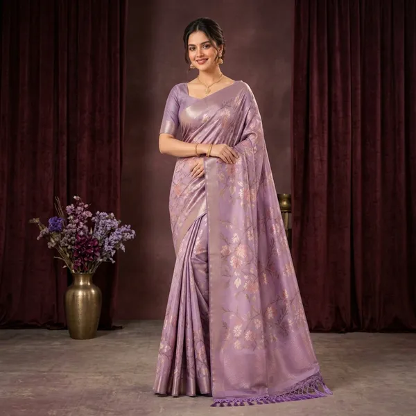 Lavender_Bangalore_Silk_Floral_Woven_Saree_For_Women
