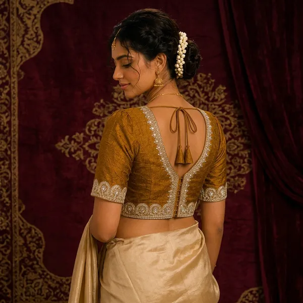 Mustard_Silk_Embroidered_Sweetheart_Neck_Blouse_For_Women