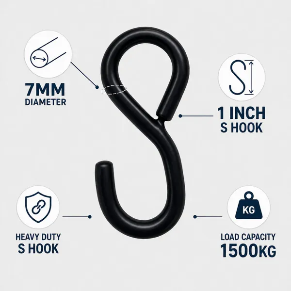 Trion_Products_Heavy_Duty__1_Inch_S_Hooks_for_Ratchet_Tie_Down_Straps,_7mm_Powder_Coated_Replacement_for_Cargo_Lashing_(Pack_of_4)