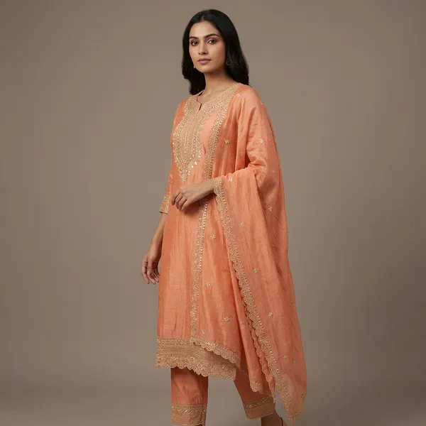 Orange_Silk_Embroidered_Festive_Kurta_Suit_Set_For_Women