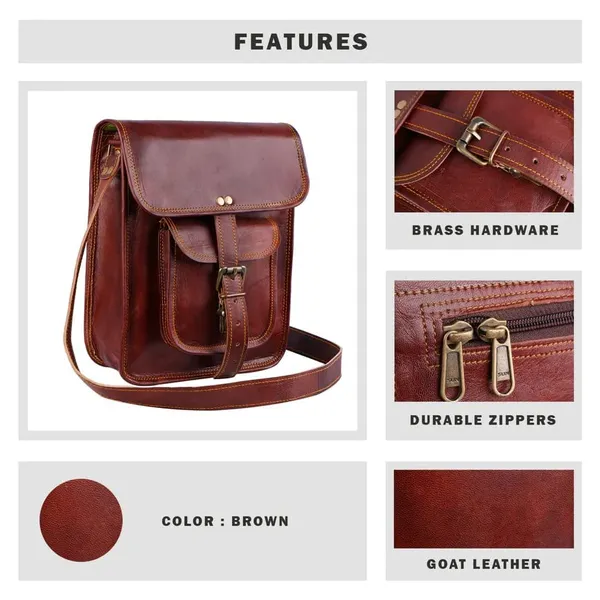 Brown_Goat_Leather_Crossbody_Messenger_Bag_For_Unisex