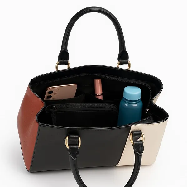 Multicolor_Leather_Colour-Block_Tote_Handbag_For_Women