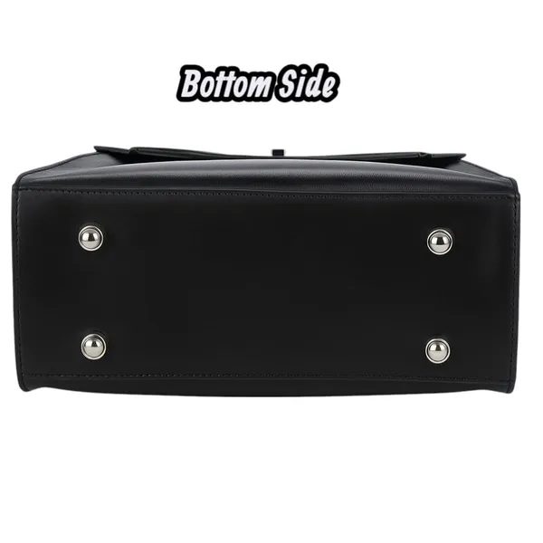 Black_Leather_Top_Handle_Handbag_For_Women