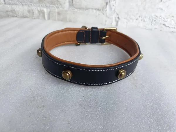 Black_And_Brown_Leather_Adjustable_Dog_Collar_Harness_Set_With_Leash