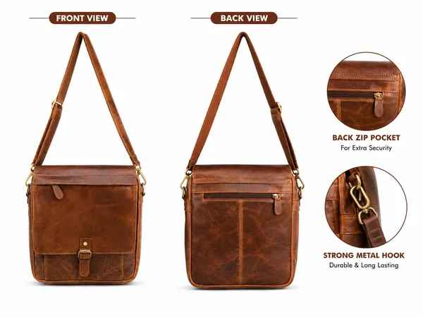 Brown_Leather_Multi-Pocket_Messenger_Sling_Bag_For_Unisex
