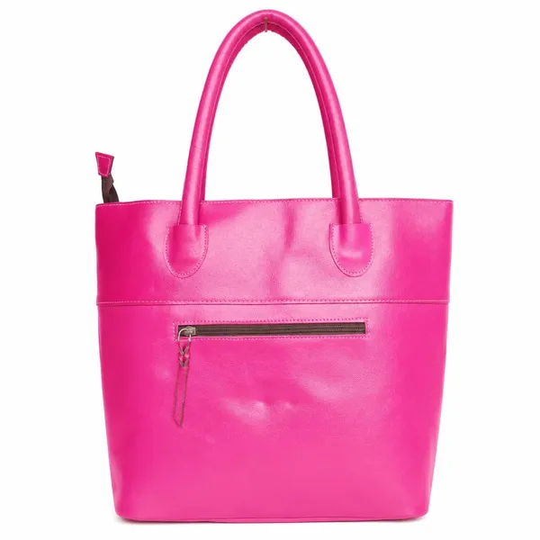 Pink_Leather_Tote_Handbag_For_Women