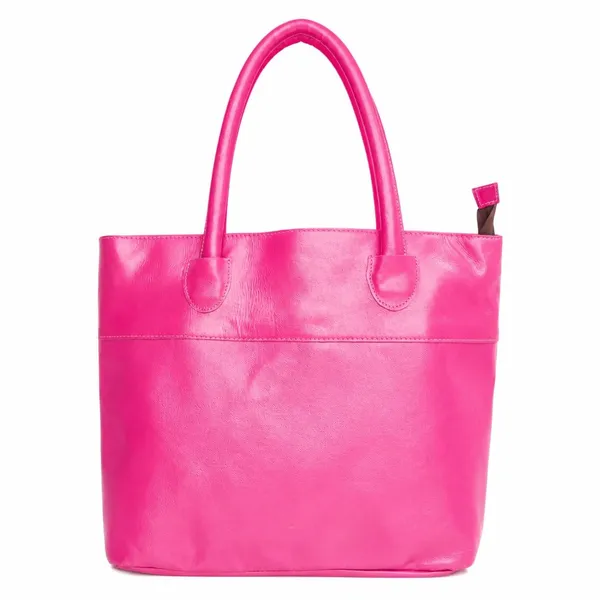 Pink_Leather_Tote_Handbag_For_Women