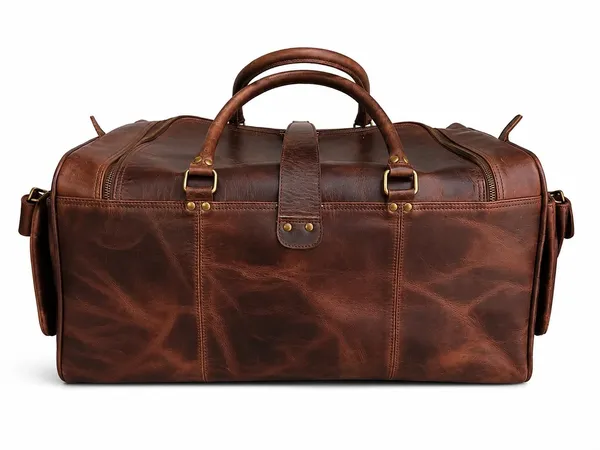 Brown_Genuine_Leather_Travel_Duffle_Bag