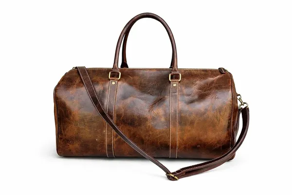 Maroon_Brown_Genuine_Leather_Compact_Duffle_Bag