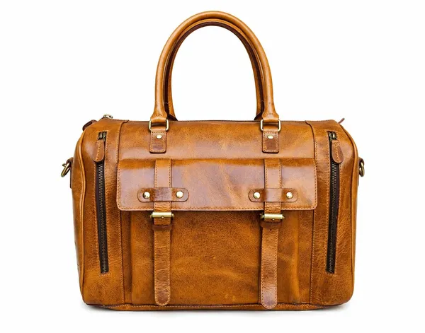 Brown_Pu_Leather_Large_Tote_Duffle_Handbag_For_Women