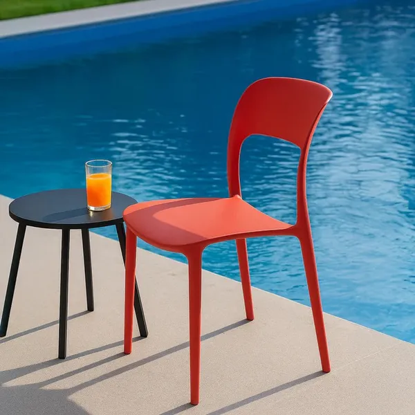 Plastic_Outdoor_Stackable_Red_Chair