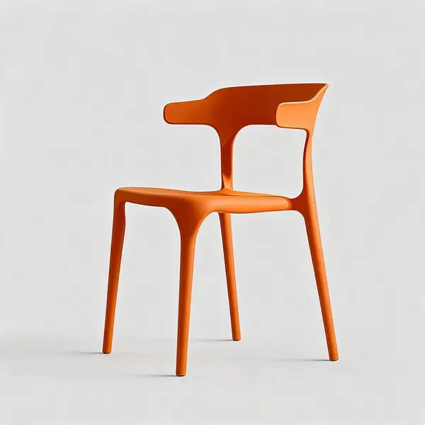 Plastic_Modern_Stackable_Orange_Dining_Chair