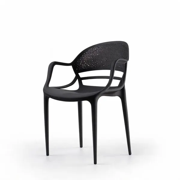 Plastic_Modern_Mesh_Back_Black_Armchair