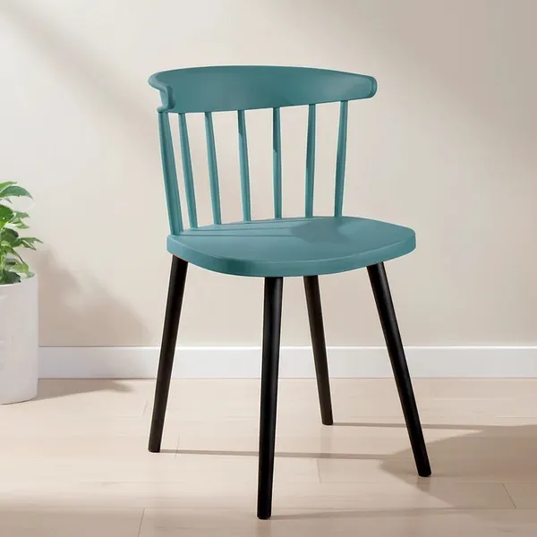 Plastic_Windsor_Style_Teal_Blue_Chair_With_Black_Legs