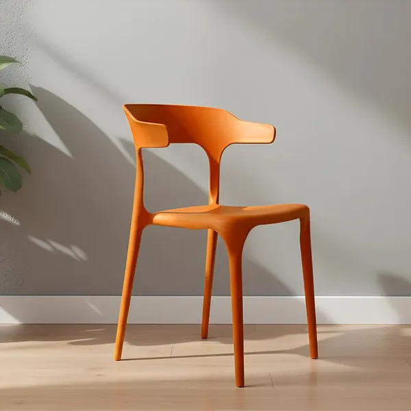 Plastic_Modern_Stackable_Orange_Dining_Chair