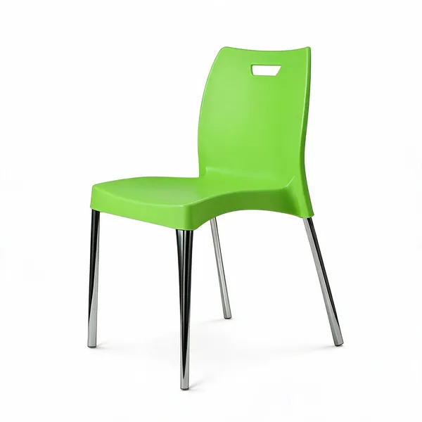 Plastic_Modern_Green_Metal_Legs_Chair