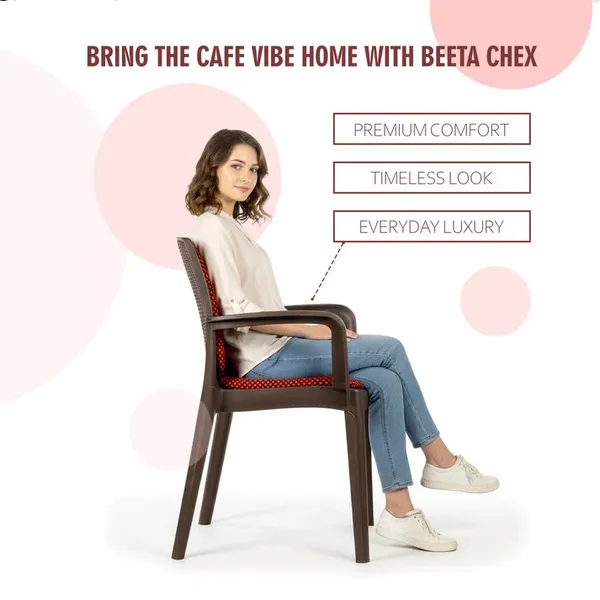 BEETA_Plastic_Cafe_Style_Red_Armchair