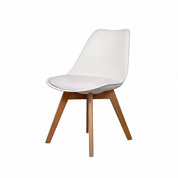 Plastic_Mid-Century_Modern_White_Dining_Chair_With_Wooden_Legs