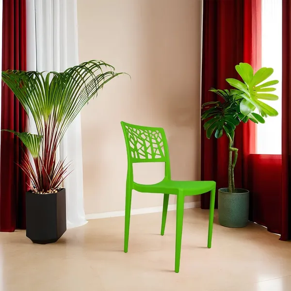 Plastic_Contemporary_Cutout_Back_Green_Dining_Chair
