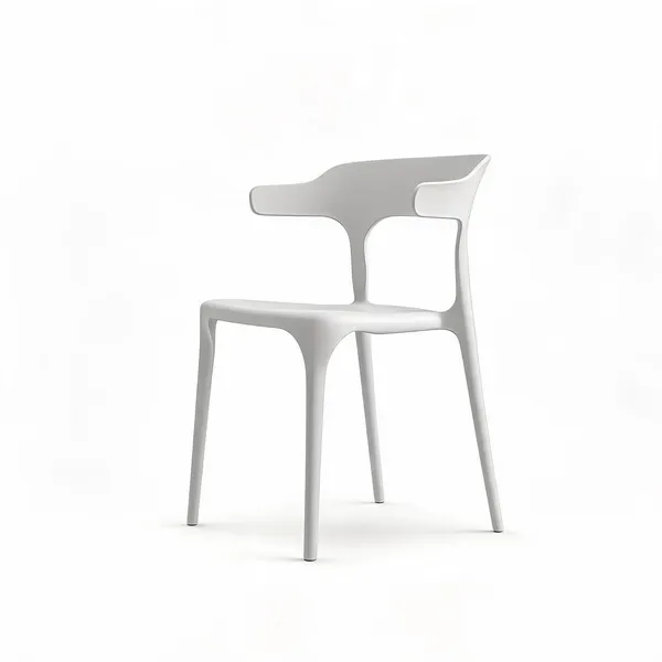 Plastic_Modern_Matte_Finish_White_Armchair