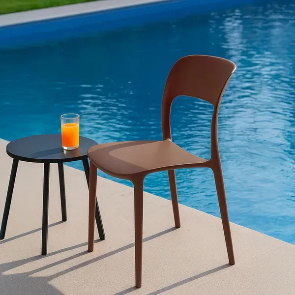 Plastic_Outdoor_Stackable_Brown_Chair