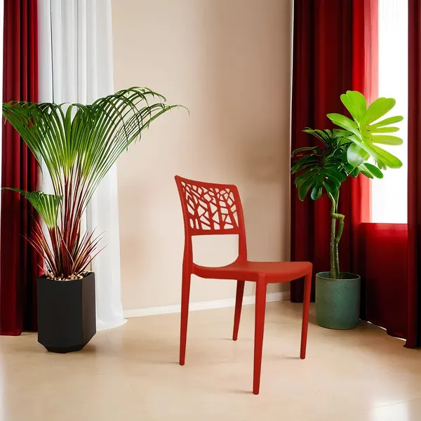 Plastic_Contemporary_Geometric_Cutout_Red_Dining_Chair