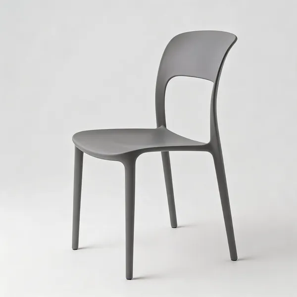 Plastic_Outdoor_Stackable_Grey_Chair