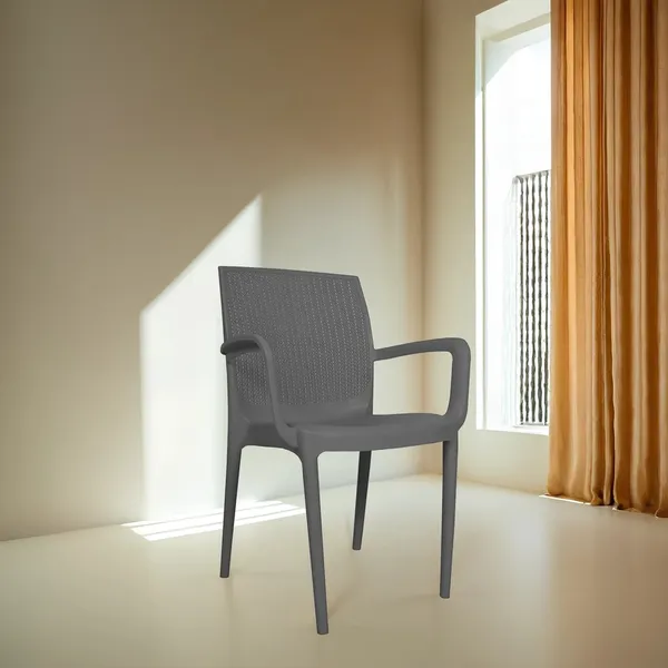 Plastic_Modern_Textured_Grey_Armchair