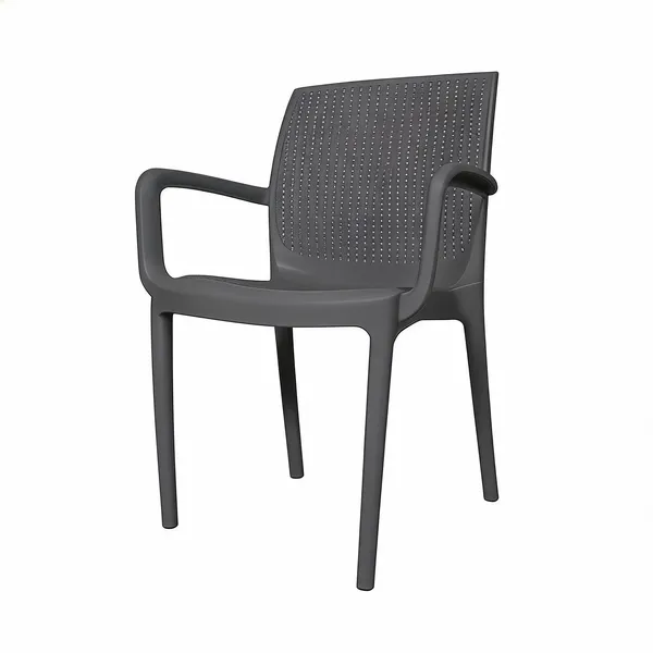 Plastic_Modern_Textured_Grey_Armchair