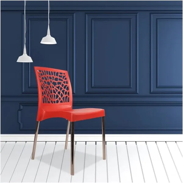 Plastic_Modern_Lattice_Back_Orange_Dining_Chair