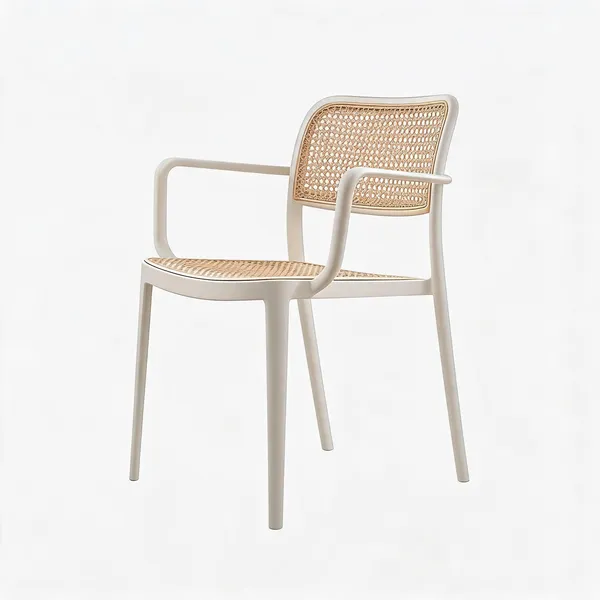 Rattan_Cane_White_Beige_Accent_Chair_With_Armrests