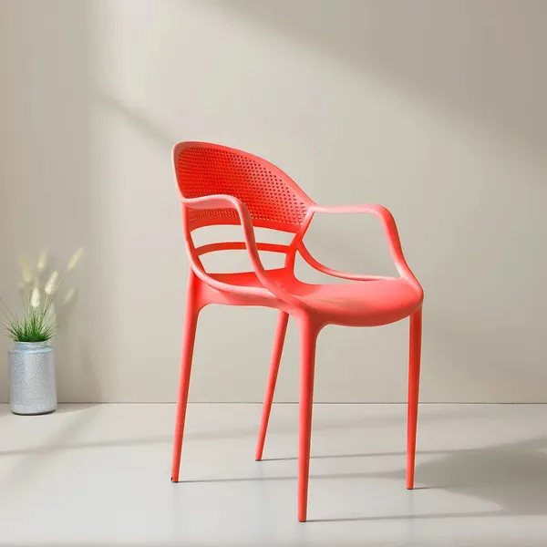 Plastic_Modern_Red_Perforated_Back_Dining_Chair