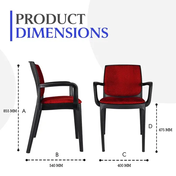 BEETA_Plastic_Cafe_Style_Red_Armchair