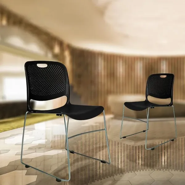 Plastic_Modern_Black_Perforated_Stackable_Chair