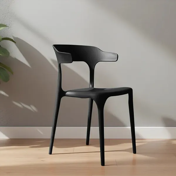 Plastic_Modern_Curved_Backrest_Black_Dining_Chair