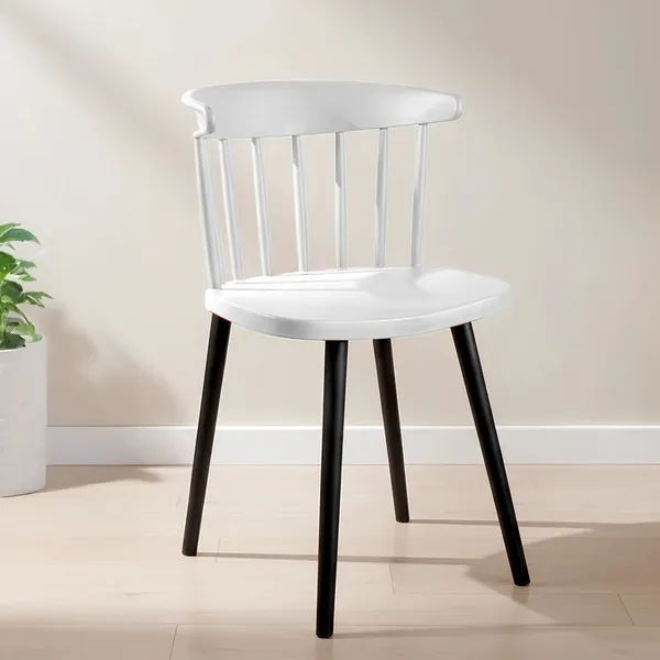 Plastic_Contemporary_Spindle_Back_White_And_Black_Dining_Chair