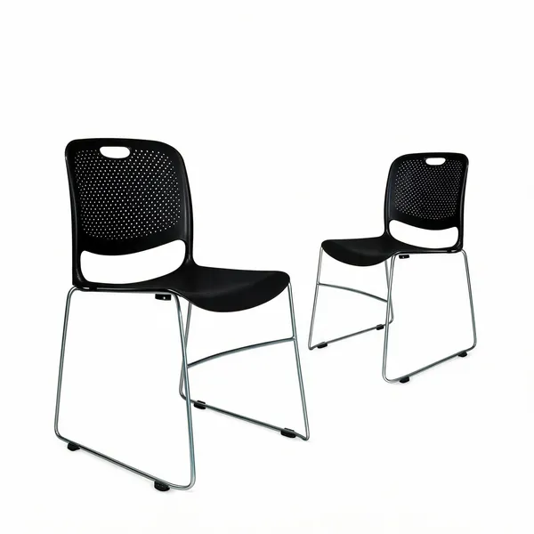 Plastic_Modern_Black_Perforated_Stackable_Chair