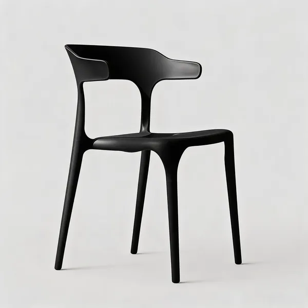 Plastic_Modern_Curved_Backrest_Black_Dining_Chair