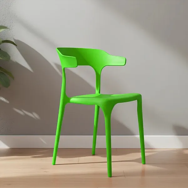 Plastic_Modern_Stackable_Green_Chair